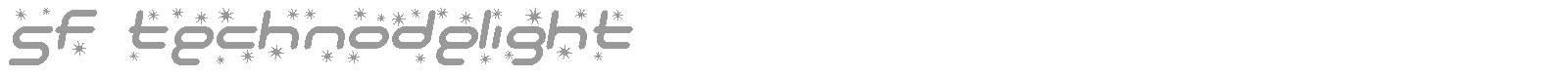 SF Technodelight font preview